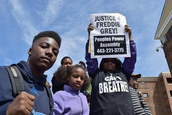 Baltimore protesters demanded 'Justice for Freddie Gray' (Photo courtesy of Ryan Harvey)