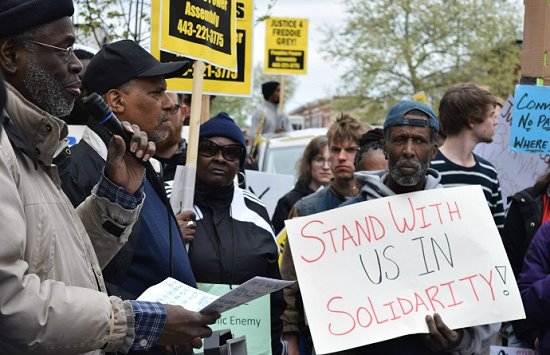 Baltimore protesters demanded 'Justice for Freddie Gray' (Photo courtesy of Ryan Harvey)