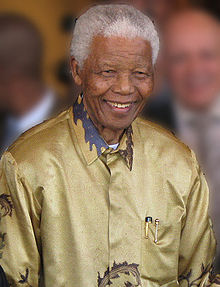 Nelson Mandela in Johannesburg, on 13 May 2008